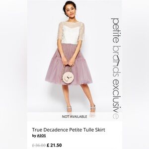 ISO True Decandance Petite tulle skirt in size 4 or 6